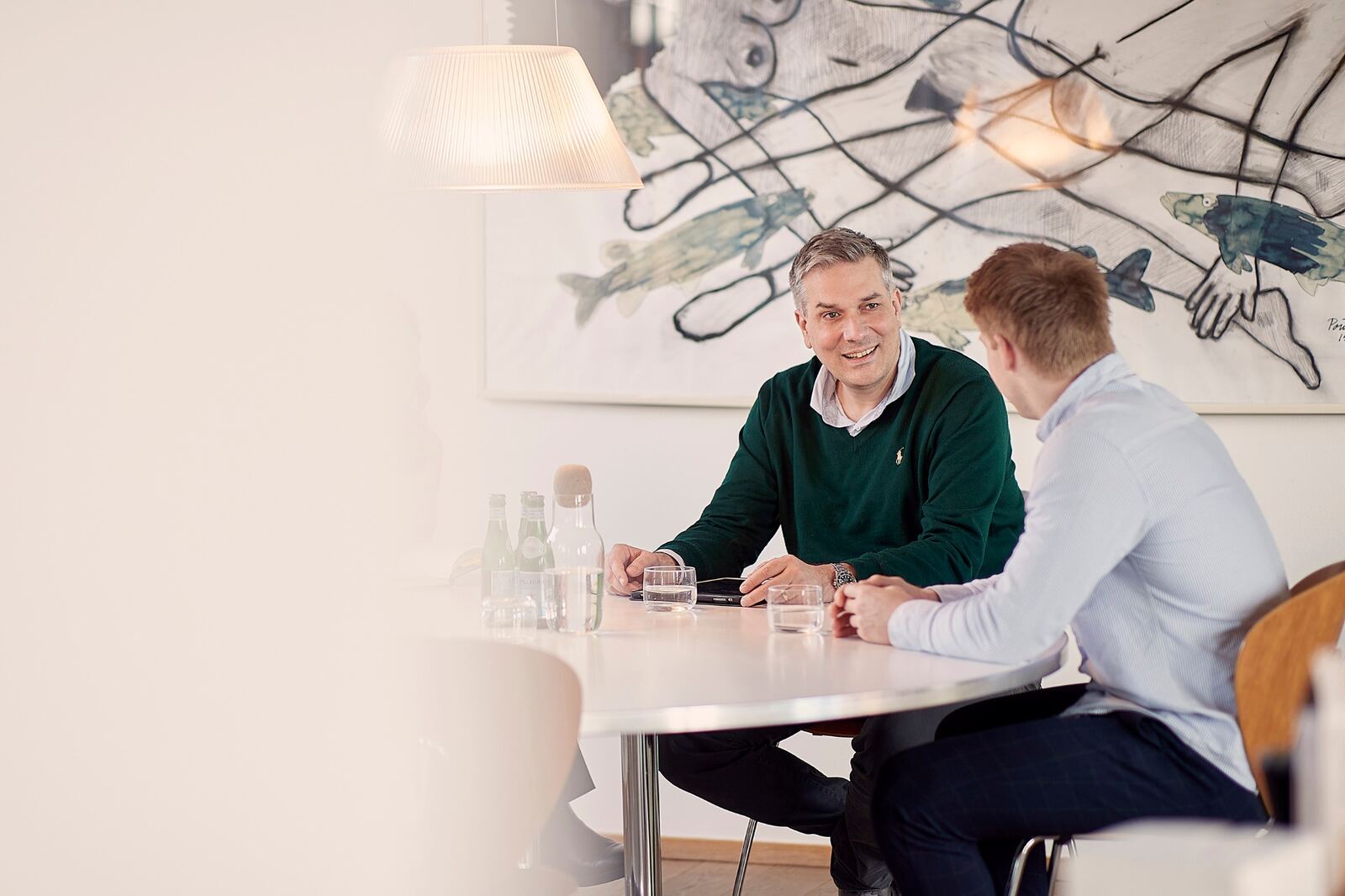 Adviser and candidate in conversation at GlobeSearch